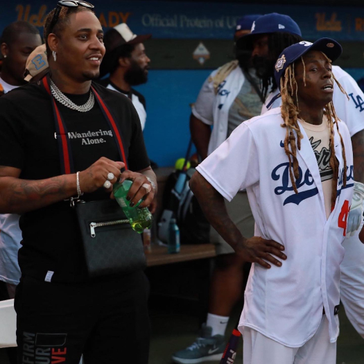 Lil Wayne Plays In The Jackie Robinson Celebrity Softball Game