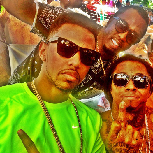 Lil Wayne Chills At A Pool Party With Diddy, Meek Mill, Fabolous & More