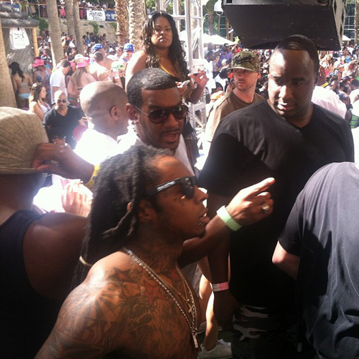 Lil Wayne Chills At A Pool Party With Diddy, Meek Mill, Fabolous & More