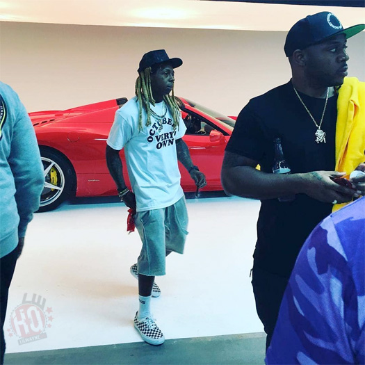 Lil Wayne & Preme Shoot A Music Video At The BILL BRADY Art Gallery In Miami