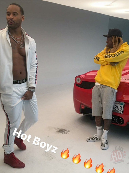 Lil Wayne & Preme Shoot A Music Video At The BILL BRADY Art Gallery In Miami