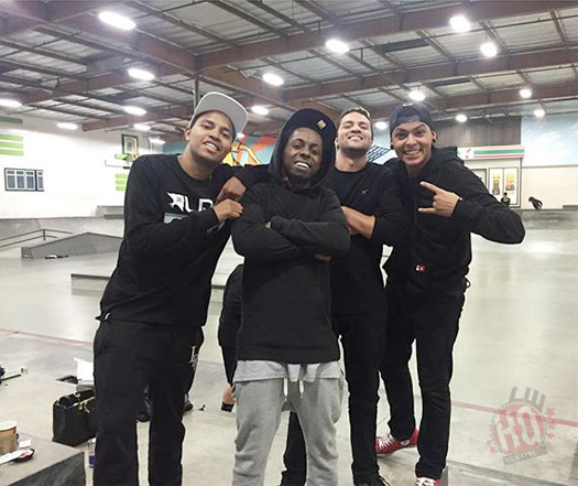 Lil Wayne Pulls Off New Skateboarding Moves At The Berrics Skatepark In Los Angeles