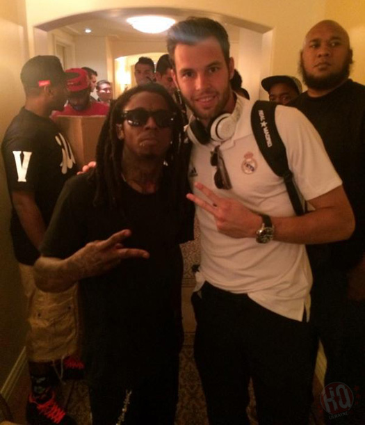 Lil Wayne Meets Real Madrid Players Sergio Ramos, Pepe & Jesus In Miami