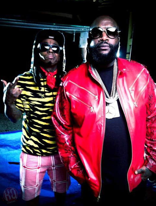 Lil Wayne On Set Of Rick Ross Thug Cry Video Shoot