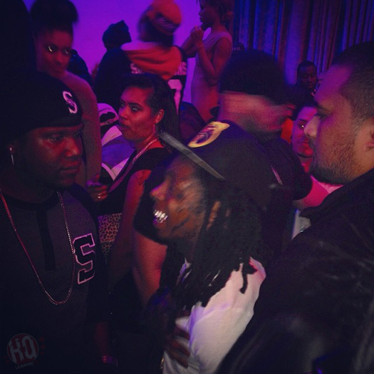 Lil Wayne Attends Sean Kingston Birthday Bash At Supperclub In Hollywood