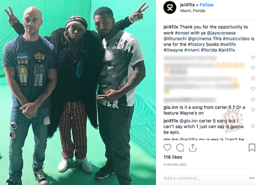 Lil Wayne Shoots A Green Screen Music Video For A Tha Carter V Song In Miami With A Camel