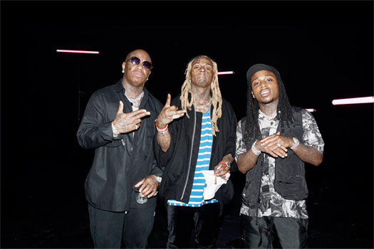 Lil Wayne Shoots A New Music Video With Jacquees & Birdman In Downtown Miami