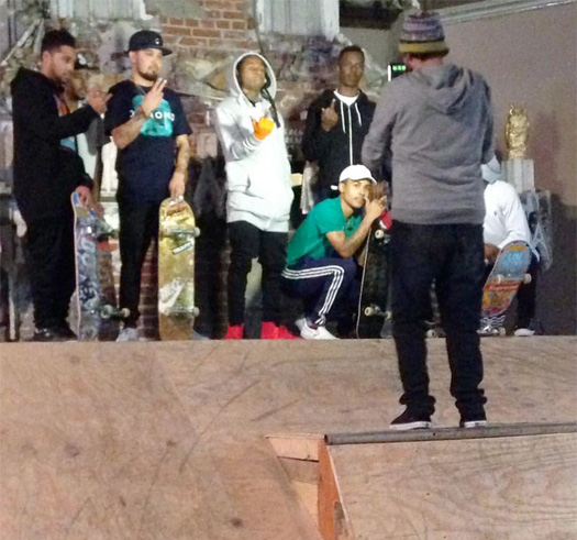 Lil Wayne Hits Up Sk8 Liborius In St Louis, Missouri For A Skating Session