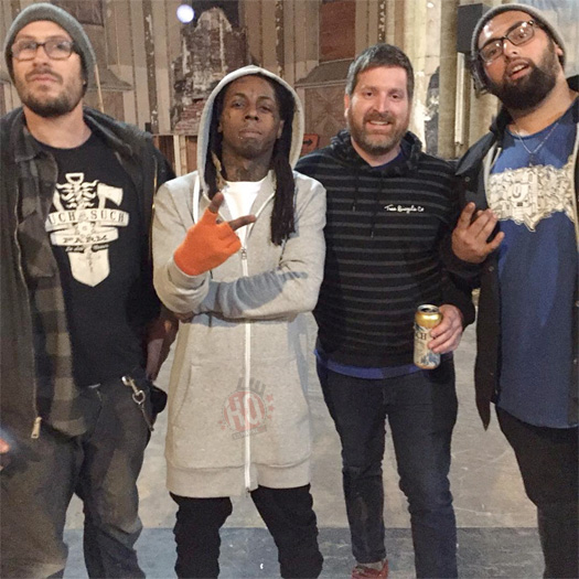 Lil Wayne Hits Up Sk8 Liborius In St Louis, Missouri For A Skating Session
