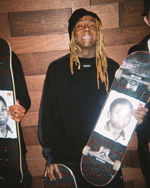 Lil Wayne Skate Squad Gift Him With His First Ever Signature Skateboard For Turning Pro