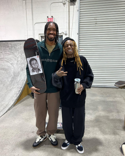 Lil Wayne Skate Squad Gift Him With His First Ever Signature Skateboard For Turning Pro