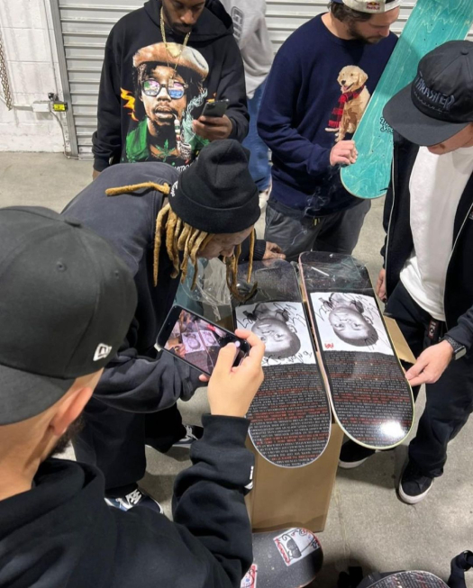 Lil Wayne Skate Squad Gift Him With His First Ever Signature Skateboard For Turning Pro