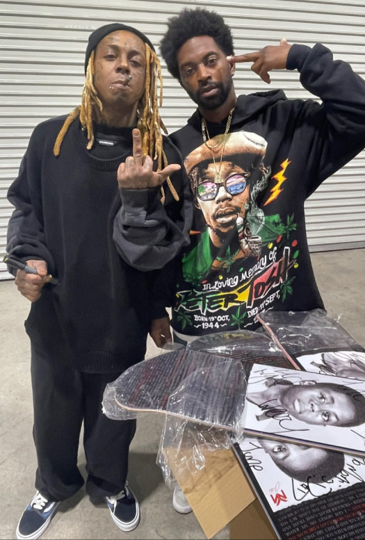 Lil Wayne Skate Squad Gift Him With His First Ever Signature Skateboard For Turning Pro