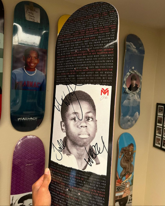 Lil Wayne Skate Squad Gift Him With His First Ever Signature Skateboard For Turning Pro