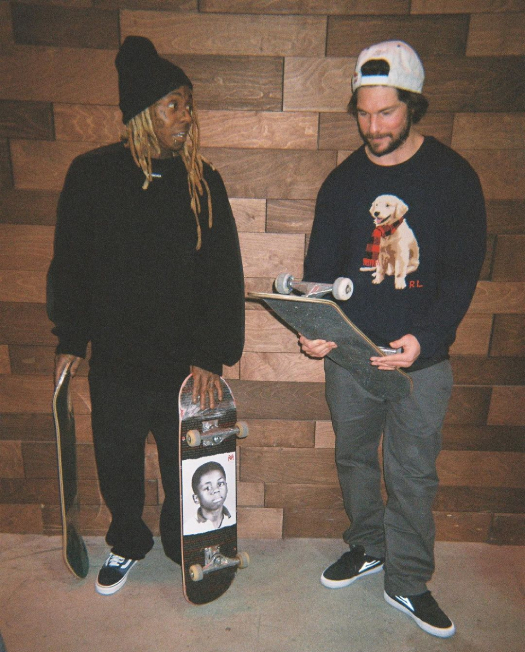 Lil Wayne Skate Squad Gift Him With His First Ever Signature Skateboard For Turning Pro