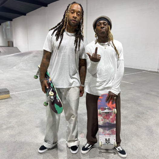 Lil Wayne Has A Skateboarding Session With Ty Dolla Sign