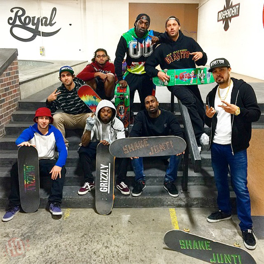 Lil Wayne Goes Skating At Brandon Biebel Los Angeles Skatepark With Stevie Williams & Others