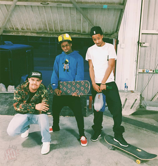 Lil Wayne Goes On A Skating Session At Paul Rodriguez Private Skate Park