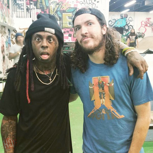 Lil Wayne Has A Skating Session With Torey Pudwill & Erik Bragg In Miami