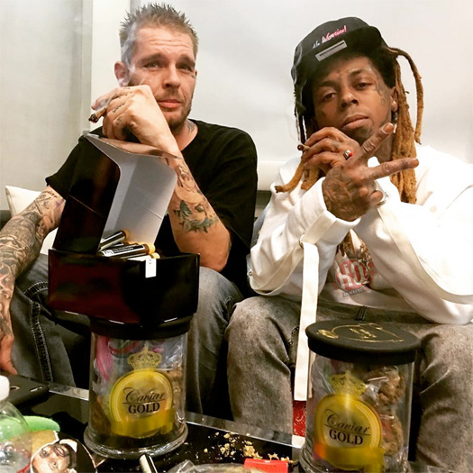 Lil Wayne Has A Smoking Session With Caviar Bishop From Caviar Gold