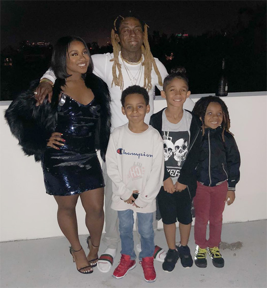 Lil Wayne Spends New Years With His Kids Reginae, Dwayne III, Neal & Cameron Carter