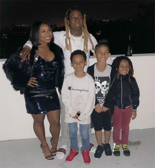 Lil Wayne Spends New Year’s With His Kids Reginae, Dwayne III, Neal