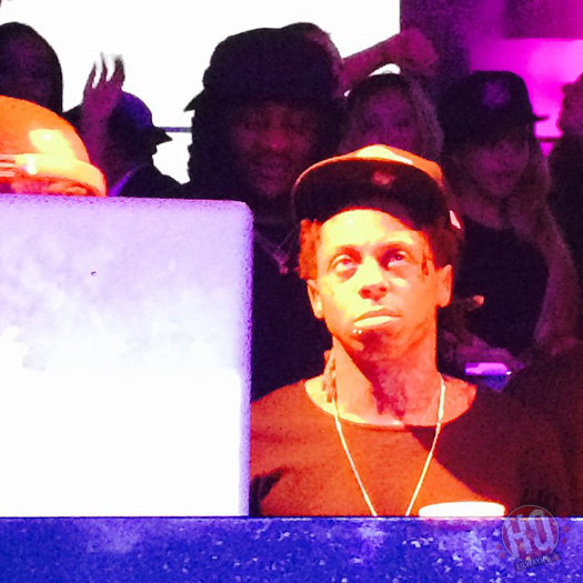 Lil Wayne Attends STORY Nightclub In Miami For Chris Brown Birthday Bash