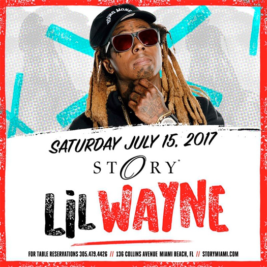 Lil Wayne Will Be At STORY Nightclub In Miami On July 15th