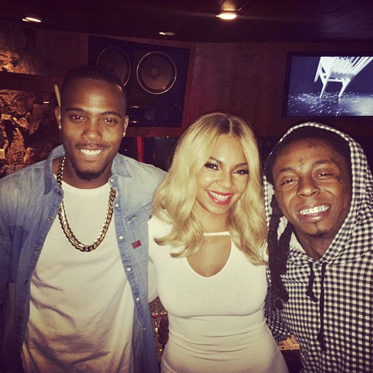 Lil Wayne Hits Up The Studio With B.o.B & Ashanti