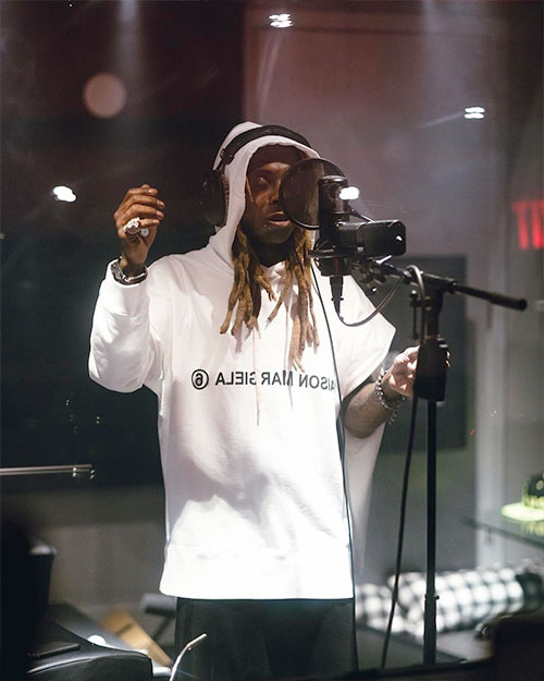 Lil Wayne Hits Up The Studio With DaBaby & Rich The Kid