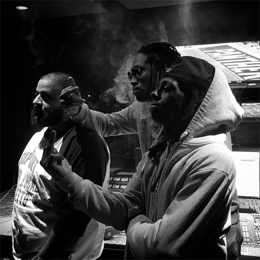 Lil Wayne Hits Up The Studio With Future & DJ Khaled