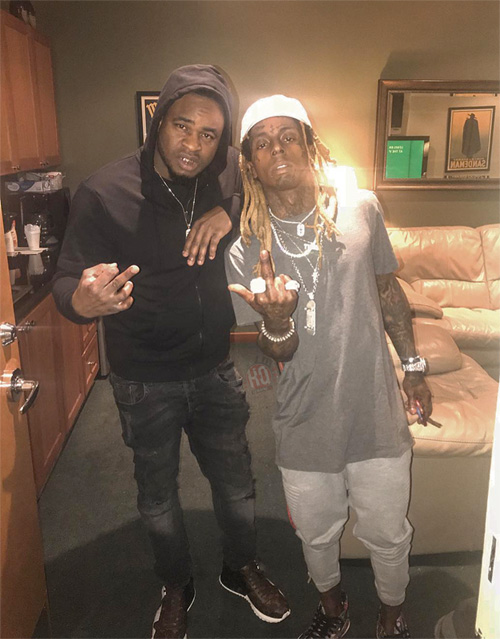 Lil Wayne Has A Studio Session With Cash Money Rich Gang Producer DRoc