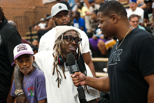 Lil Wayne Takes His Son Kameron Carter To Watch The Drew League
