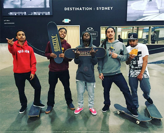 Lil Wayne Hits Up The Berrics Skate Park With Andre Colbert, Bryson Pham, Felipe Gustavo, Spanish Mike & YoYo