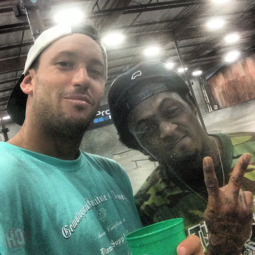 Lil Wayne Stops By The Berrics Skatepark In Los Angeles For A Skating Session
