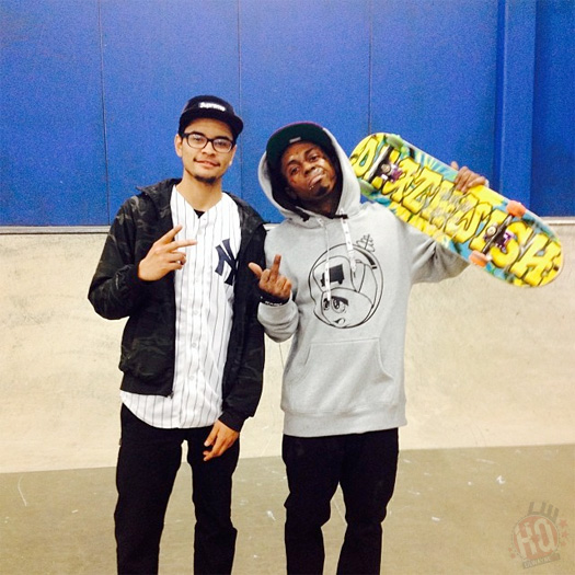 Lil Wayne Goes Skating At The Berrics Skatepark In Los Angeles