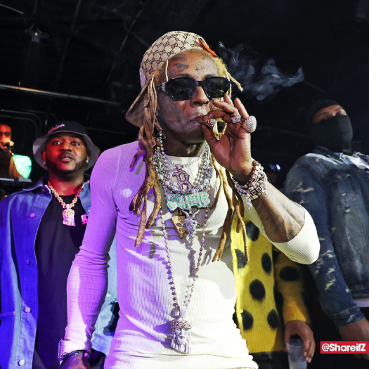 Lil Wayne Arrives To The DSTRKT Hybrid Lounge With Dhea Sodano, Performs Live