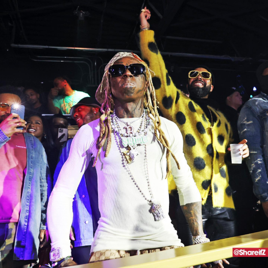 Lil Wayne Arrives To The DSTRKT Hybrid Lounge With Dhea Sodano, Performs Live