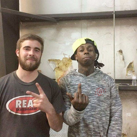 Lil Wayne Hits Up The Grind Indoor Skate Park In Douglasville For A Skateboarding Session