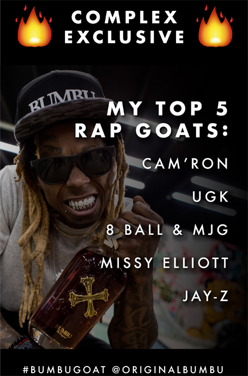 Lil Wayne Reveals Who Are His Top 5 GOAT Rappers