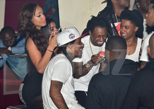 Lil Wayne Attends Velvet Room In Atlanta With 2 Chainz, Flow, Lil Twist & Euro