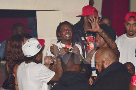 Lil Wayne Attends Velvet Room In Atlanta With 2 Chainz, Flow, Lil Twist & Euro