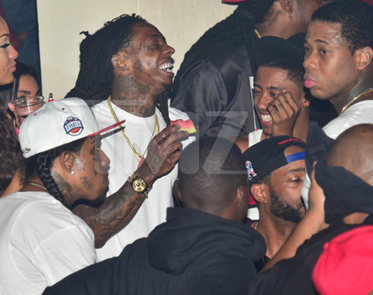 Lil Wayne Attends Velvet Room In Atlanta With 2 Chainz, Flow, Lil Twist & Euro