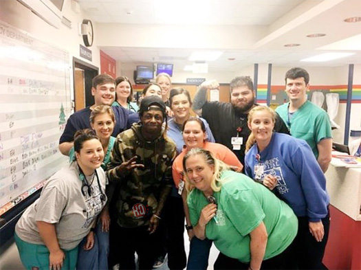 Lil Wayne Visits The Children Hospital Of New Orleans On Boxing Day