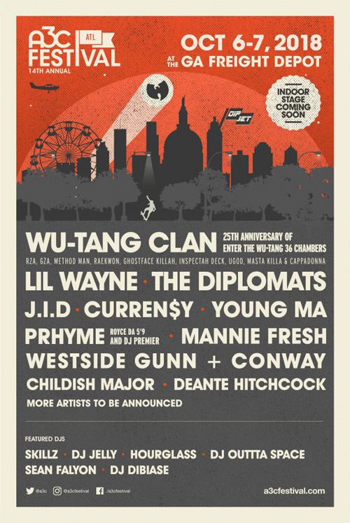 Lil Wayne, Wu-Tang Clan, Dipset & More To Headline The 14th Annual A3C Music Festival