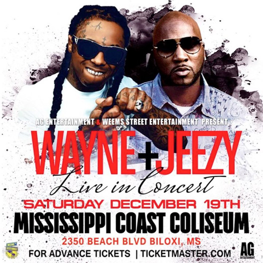 Lil Wayne & Young Jeezy Postpone Their Show At Mississippi Coast Coliseum In Biloxi To December