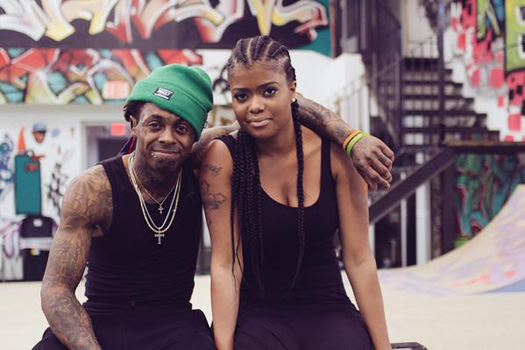 Lil Wayne & Young Money On Set Of A Mystery Shoot With Karen Civil At A Skate Park
