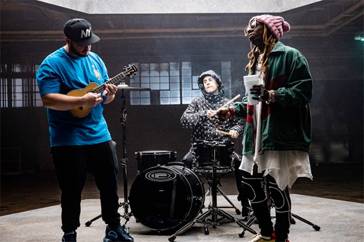 On Set Of Travis Barker, Lil Wayne & Rick Ross Gimme Brain Video Shoot
