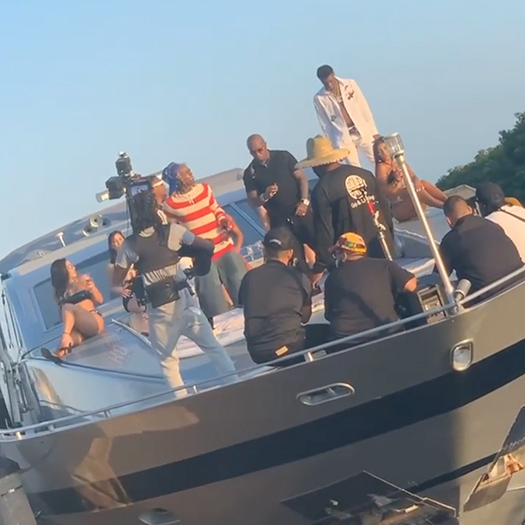 Roddy Ricch, Lil Wayne & Birdman Shoot A New Music Video On A Boat