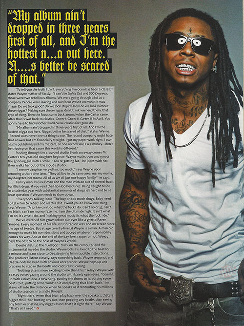 Scans Of Lil Wayne Cover Story For The Source Magazine April 2008 Issue